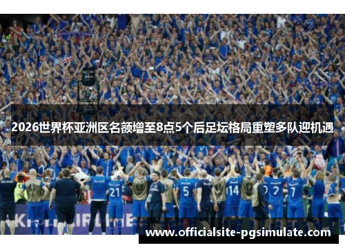 2026世界杯亚洲区名额增至8点5个后足坛格局重塑多队迎机遇 2026世界杯亚洲区名额增至8点5个后足坛格局重塑多队迎机遇